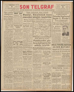 Son Telgraf Gazetesi 5 Aralık 1942 kapağı