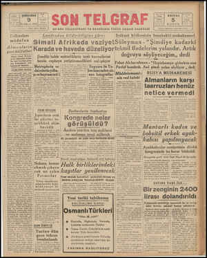 Son Telgraf Gazetesi 9 Aralık 1942 kapağı