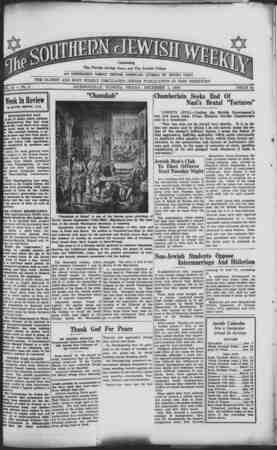 Southern Jewish Weekly Newspaper December 1, 1939 kapağı