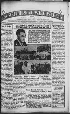 Southern Jewish Weekly Newspaper December 29, 1939 kapağı