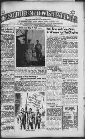 Southern Jewish Weekly Newspaper February 23, 1940 kapağı