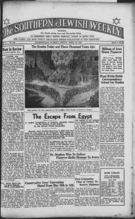 Southern Jewish Weekly Newspaper April 19, 1940 kapağı
