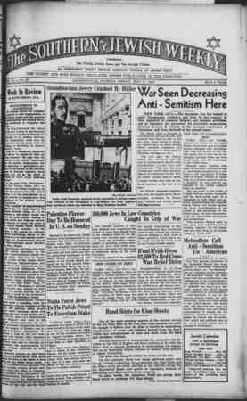 Southern Jewish Weekly Newspaper May 17, 1940 kapağı