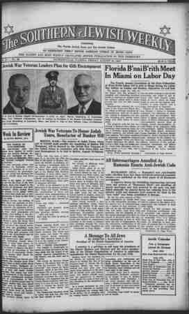 Southern Jewish Weekly Newspaper August 16, 1940 kapağı