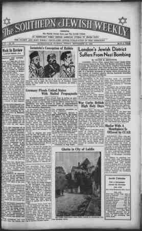 Southern Jewish Weekly Newspaper September 13, 1940 kapağı