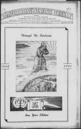 Southern Jewish Weekly Newspaper September 27, 1940 kapağı