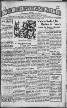 Southern Jewish Weekly Newspaper November 29, 1940 kapağı