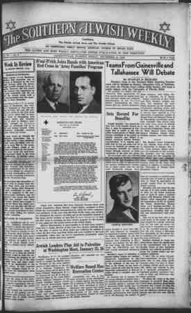 Southern Jewish Weekly Newspaper December 13, 1940 kapağı
