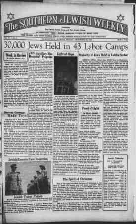 Southern Jewish Weekly Newspaper December 20, 1940 kapağı