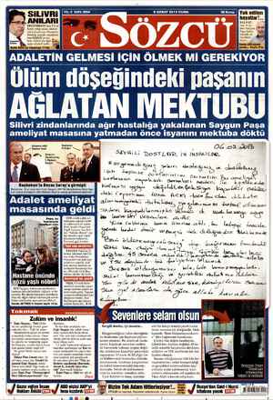 Sözcü Gazetesi 8 Şubat 2013 kapağı