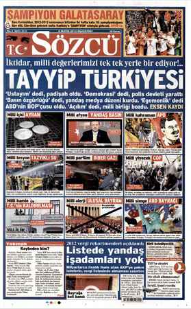 Sözcü Gazetesi 6 Mayıs 2013 kapağı