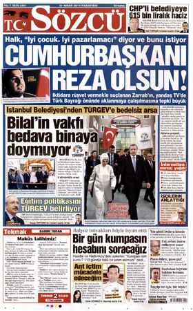    PU ETRA YILI vam CHP'li belediyeye 615 bin liralık haciz YALOVA Belediyesi'nde fatura krizi büyüyor. “8 Bir firma, AKP'li