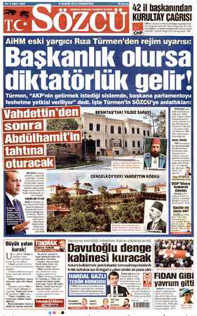   ERDOĞAN sarayları çok sevdi...Ankara'da yaptırdığı 1150 odalı kaçak saray yetmedi, İstanbul'daki Osmanlı saraylarına da göz