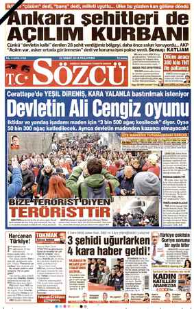  Ankara şehitleri de AÇILIM KURBANI Çünkü “devletin kalbi” denilen 28 şehit verdiğimiz bölgeyi, daha önce asker koruyordu...