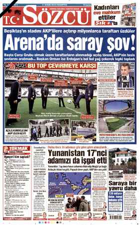  ÜZMEZ aze Km 11 NİSAN 2016 PAZARTESİ Beşiktaş'ın stadını AKP'lilere açtırıp milyonlarca taraftarı üzdüler Arena'da saray Şov!