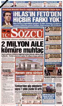       BANK, Tankerbank ve Banka sözcüğü şimdiye hiç böylesine ucuzlamamıştı YIL: 12 SAYI: 4216 wa Yardımlar olmasa vatandaş