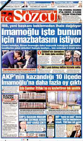  ii . | | Akpp'nin Büyükçekmece adayı Mevlüt Uysal, soyad- “ “1/1131 MART seçim gecesinden bu yana Türkiye'de olan- n HENÜ/