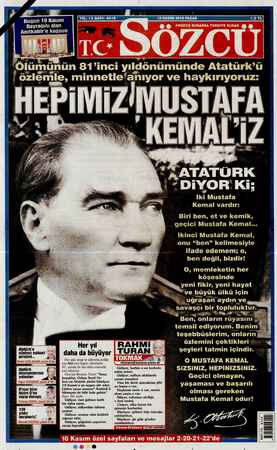    —. Ne i Atatürke ği silahsız suikast * . i girişimi... A“ | | Emin ia pe 9'da Ci Atatür MÜM i yalanları i Uğur DÜNDAR yazdı