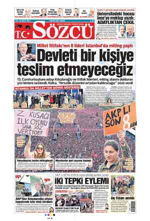  Allah ve din üzerinden — — © siyaset! — < Finans '_’İ Kızılay'da Mı.-rııezi'nılenı 7 |)| başka ne’ler ııın vurgununa! ———...