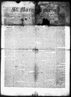 St. Mary's Beacon Newspaper November 25, 1852 kapağı