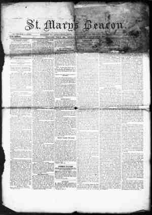 St. Mary's Beacon Newspaper February 10, 1853 kapağı