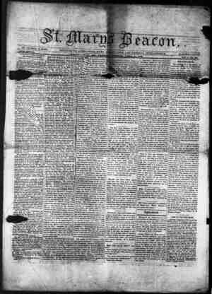 St. Mary's Beacon Newspaper April 21, 1853 kapağı