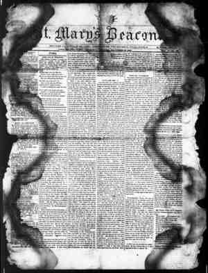 St. Mary's Beacon Newspaper December 22, 1853 kapağı