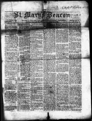 St. Mary's Beacon Newspaper February 2, 1854 kapağı