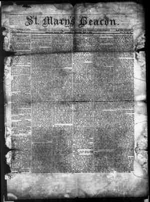 St. Mary's Beacon Newspaper May 4, 1854 kapağı