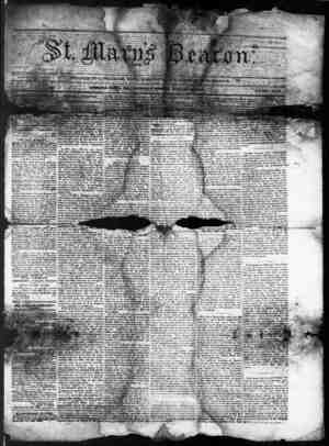 St. Mary's Beacon Newspaper January 22, 1857 kapağı