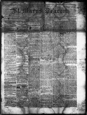 St. Mary's Beacon Newspaper March 5, 1857 kapağı