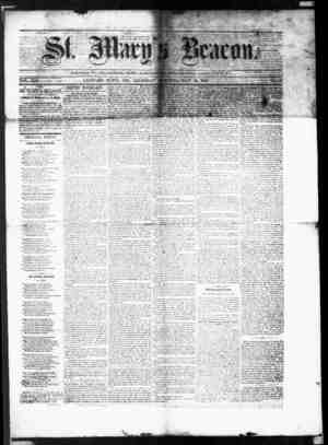 St. Mary's Beacon Newspaper May 13, 1858 kapağı