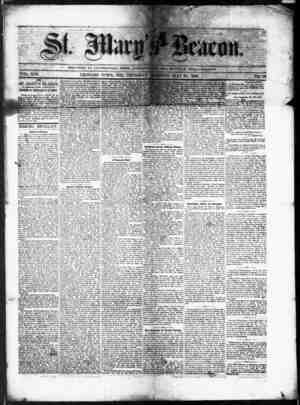St. Mary's Beacon Newspaper July 22, 1858 kapağı