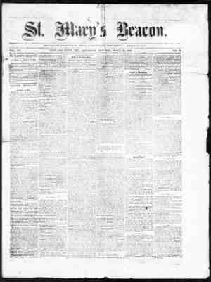 St. Mary's Beacon Newspaper March 24, 1859 kapağı