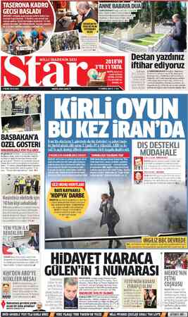  2 OCAK 2018 SALI BAŞBAKAN'A ÖZEL GÜSTERİ BAŞBAKAN Yıldırım ve Genelkurmay Başkanı Akar, yeni yıla Isparta Dağ Ko- mando ve