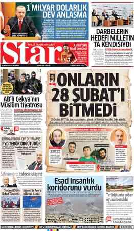  1MİLYAR DOLARLIK —— DEV ANLAŞMA Cumhurbaş-  CEZAYİR'İ siyasi ve ekonomik istikrar adası olarak ta- kanı Erdoğan, nımlayan...
