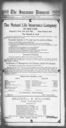 Suwannee Democrat Newspaper February 26, 1909 kapağı