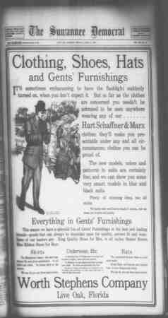 Suwannee Democrat Newspaper April 2, 1909 kapağı