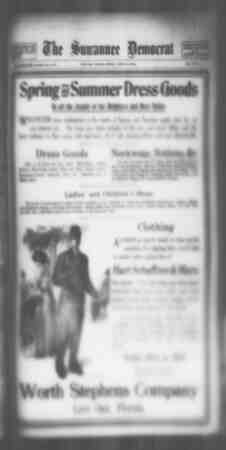 Suwannee Democrat Newspaper April 23, 1909 kapağı