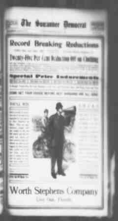 Suwannee Democrat Newspaper May 21, 1909 kapağı