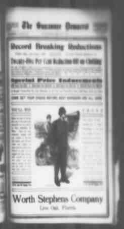 Suwannee Democrat Newspaper June 4, 1909 kapağı