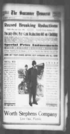 Suwannee Democrat Newspaper June 25, 1909 kapağı