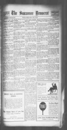 Suwannee Democrat Newspaper July 30, 1909 kapağı
