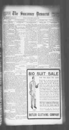 Suwannee Democrat Newspaper August 20, 1909 kapağı