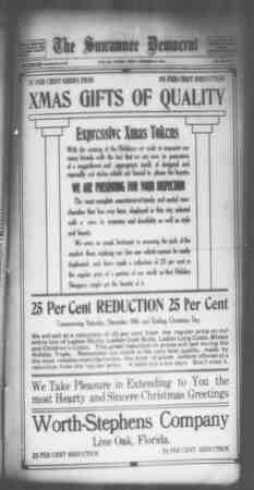 Suwannee Democrat Newspaper October 24, 1909 kapağı