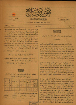 Takvim-i Vekayi Gazetesi 22 Ağustos 1921 kapağı