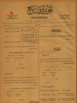 Takvim-i Vekayi Gazetesi 1 Ekim 1921 kapağı