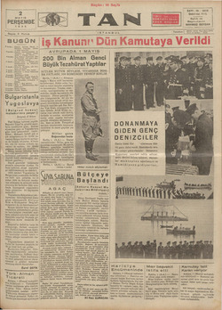 Tan Gazetesi 2 Mayıs 1935 kapağı