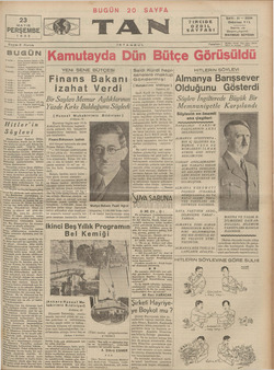 Tan Gazetesi May 23, 1935 kapağı