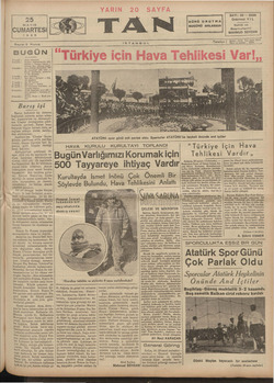 Tan Gazetesi May 25, 1935 kapağı